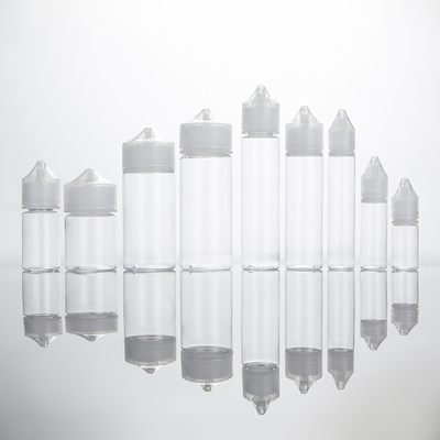 Garrafas de logotipo personalizadas para líquido E garrafa de líquido transparente tampa de parafuso recipiente de suco Vape