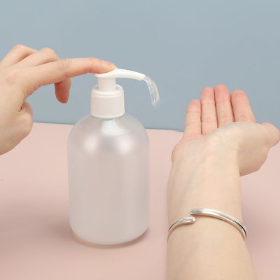 Flip top Botalhas redondas de loção PET 300 ml Botalhas claras para cuidados eficazes do corpo