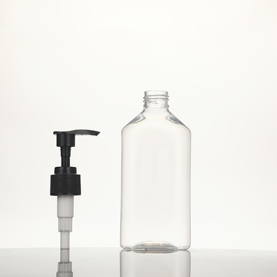 Capacidade da garrafa 250 ml Garrafas de loção de plástico transparentes com material de tampa electroplated UV de plástico