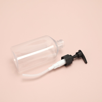 Garrafas de loção de 250 ml, 300 ml e 500 ml, sem petróleo, transparentes, com tampa electroplata UV