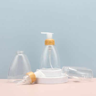 Impressão de tela Botões de loção de plástico construídos usando recipientes de corpo de PET e colar PET para as necessidades de embalagem cosmética de cuidados com a pele