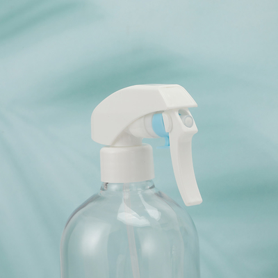 Garrafas de loção de plástico transparente com tampa branca e colar electroplacado UV