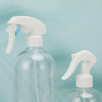 Garrafas de loção de plástico transparente com tampa branca e colar electroplacado UV