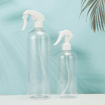 Frascos redondos de plástico transparente para loção com superfície para rotulagem, adequados para embalagens de produtos de cuidados com a pele e beleza