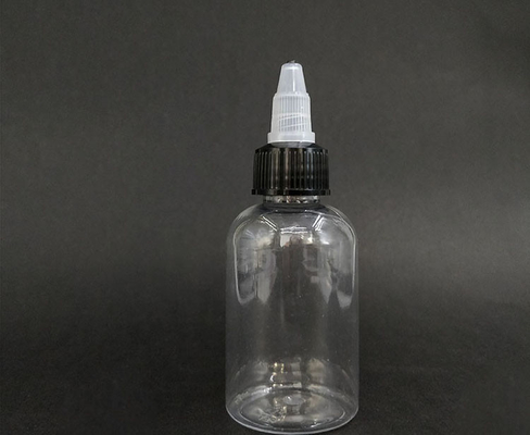 Garrafas de plástico transparente com tampa de parafuso e vedação personalizável para armazenamento de líquidos