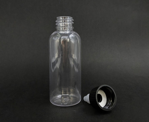 Garrafas de plástico transparente com tampa de parafuso e vedação personalizável para armazenamento de líquidos