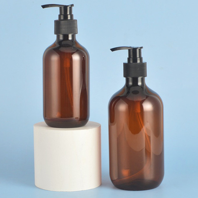 Garrafas redondas reutilizáveis de bomba de PET para 3000pcs Mqq Custom Logo Dispensing Shampoo