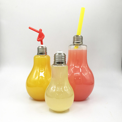 Garrafas de chá de leite de plástico à prova de vazamento com parafuso na tampa 500 ml Capacidade Quadrada Forma Redonda 0,5 kg Peso Mão