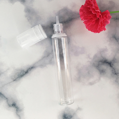 10 ml 15 ml 30 ml 60 ml 80 ml 100 ml garrafas líquidas transparentes com tampa de parafuso E de forma redonda