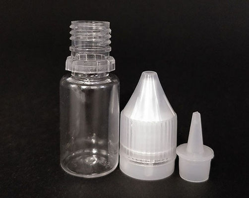 Garrafas de líquido redondas e à prova de crianças com impressão personalizada embalagens transparentes com tampa de parafuso em várias capacidades