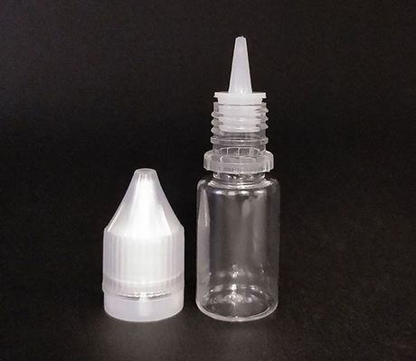 Garrafas de líquido redondas e à prova de crianças com impressão personalizada embalagens transparentes com tampa de parafuso em várias capacidades
