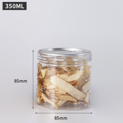Contenedores de frascos de plástico personalizáveis com capacidade de 2oz-8oz Opções de impressão e tampa transparentes / personalizadas