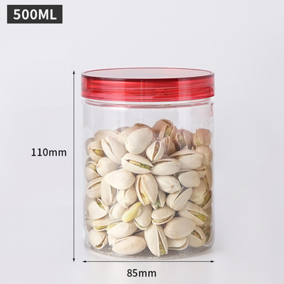 Contenedores de frascos de plástico personalizáveis com capacidade de 2oz-8oz Opções de impressão e tampa transparentes / personalizadas