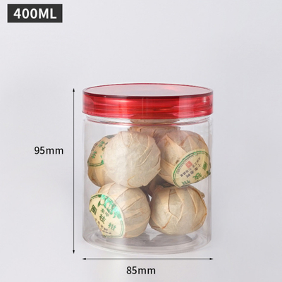 Contenedores de frascos de plástico personalizáveis com capacidade de 2oz-8oz Opções de impressão e tampa transparentes / personalizadas