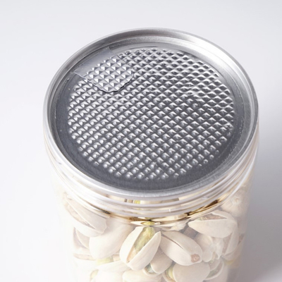 Contenedores de frascos de plástico personalizáveis com capacidade de 2oz-8oz Opções de impressão e tampa transparentes / personalizadas