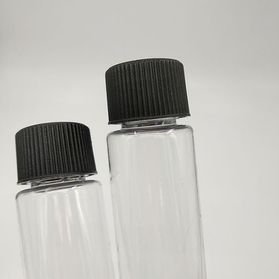 Garrafas de plástico transparente com rótulo personalizado e impressão
