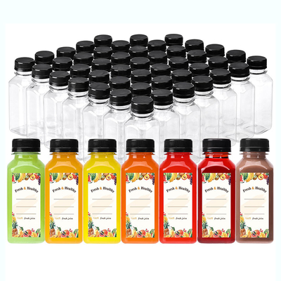 Modern Square Round Glass Milk Tea Flasses 120ml 250ml 500ml Capacidade