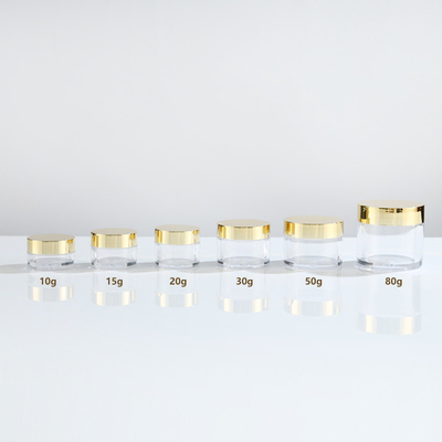 Copo cosmético de capacidade personalizada com superfície transparente e impressão de logotipo personalizada