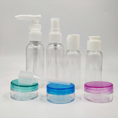 Garrafas de Loção de Plástico Eletroplacada UV Claras com Capas Flip Top em 30 ml 50 ml 60 ml