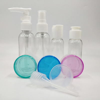 Garrafas de Loção de Plástico Eletroplacada UV Claras com Capas Flip Top em 30 ml 50 ml 60 ml