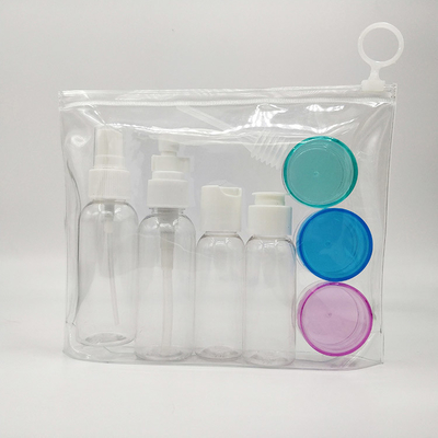Garrafas de loção de plástico ecológicas com impressão em tela personalizada e tampas electroplactadas UV