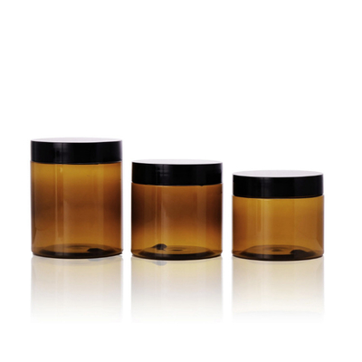 frascos de plástico transparente com tampa 4 oz tampa preta transparente 50g 100g 150g 200g pet 8 oz frascos plásticos cosméticos para creme