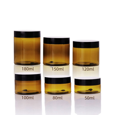 Venda a quente 30 ml 50 ml 100 ml 120 ml 150 ml frascos de plástico Matte Black Forest com tampa