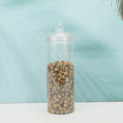 2 oz frascos de plástico transparente com tampa opcional