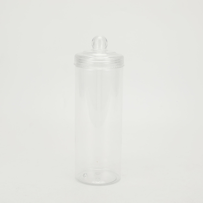 Frascos de plástico vazios de plástico transparente personalizáveis 2oz-8oz com tampas