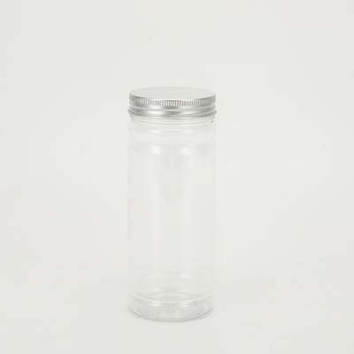 Frascos de plástico vazios de plástico transparente personalizáveis 2oz-8oz com tampas