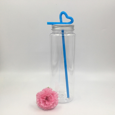 Garrafas de chá de leite de plástico transparente de 500 ml para suco e café