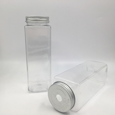 Garrafas de chá de leite de plástico transparente de 500 ml para suco e café