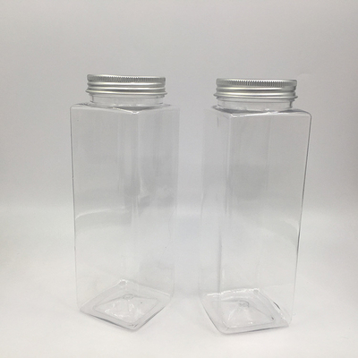 Garrafas de chá de leite de plástico transparente de 500 ml para suco e café