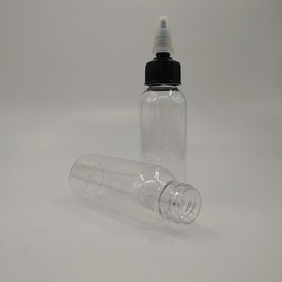 Caixinhas de plástico personalizáveis com tampas de parafuso em preto transparente
