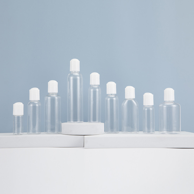 Bottles de plástico transparente com tampa de parafuso