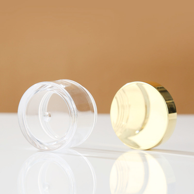 Jar de armazenamento de cosméticos transparente e à prova de vazamento, com impressão personalizável e juntas sensíveis à pressão