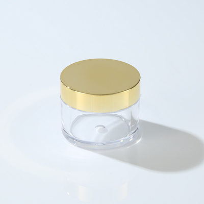 Jar de armazenamento de cosméticos transparente e à prova de vazamento, com impressão personalizável e juntas sensíveis à pressão