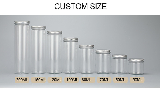 7oz 8oz recipientes de frascos de plástico transparente com opções de personalização