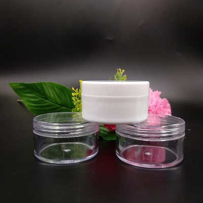Contenedor de plástico liso transparente para cosméticos com juntas sensíveis à pressão