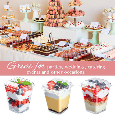 Copo de capacidade média para sobremesa Copo pequeno e bandeja de sobremesa 120ml 250ml 350ml 500ml