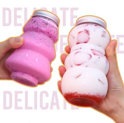 8oz 12oz 16oz frasco redondo de suco embalagem de plástico para bebida com tampa de parafuso nova garrafa vazia animal de estimação
