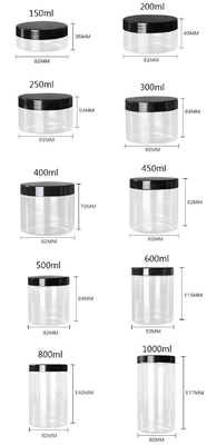 Containers de plástico transparente à prova de vazamento para armazenamento