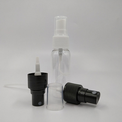 Garrafa de spray PET transparente com design redondo clássico suave