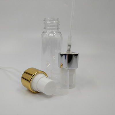 Garrafa de spray PET transparente com design redondo clássico suave