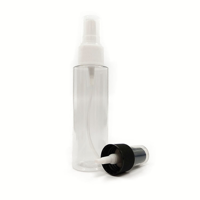 Garrafas circulares e transparentes de PET de plástico para viagens e cosméticos