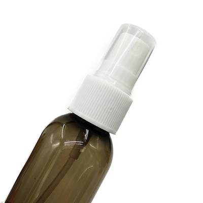 Garrafas circulares e transparentes de PET de plástico para viagens e cosméticos