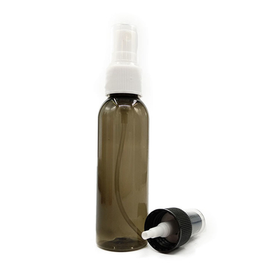 Garrafas circulares e transparentes de PET de plástico para viagens e cosméticos