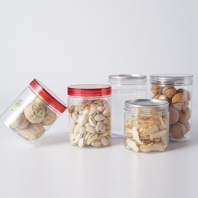 Contenedores de plástico transparente com impressões personalizadas para embalagens de alimentos ou cremes