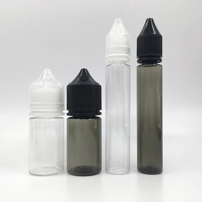 Garrafa líquida PET E redonda transparente com tampa de parafuso em cores de impressão personalizadas