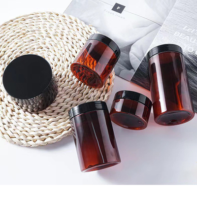 Frasco cosmético acrílico personalizado com superfície lisa para creme